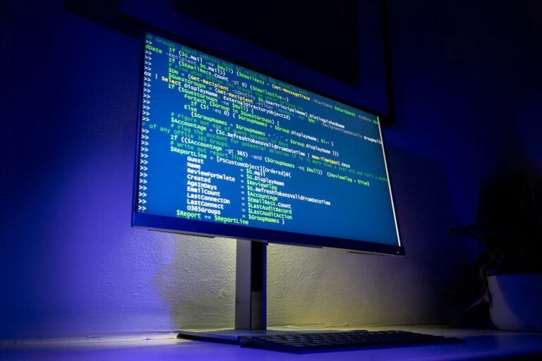 AI-assisted cybersecurity research showing code on a computer screen
